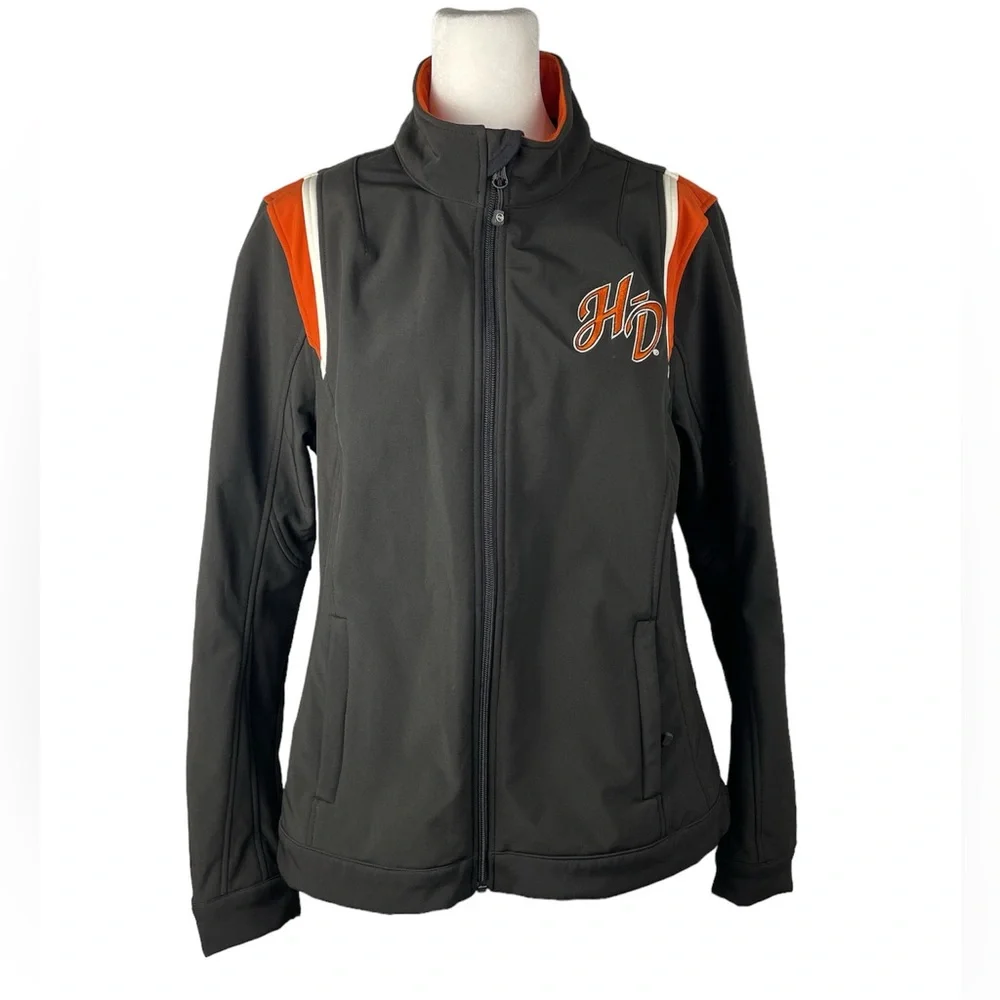Harley Davidson Full Zip Motorcycle Riding Jacket Womens Size large embroidered - Picture 10 of 10
